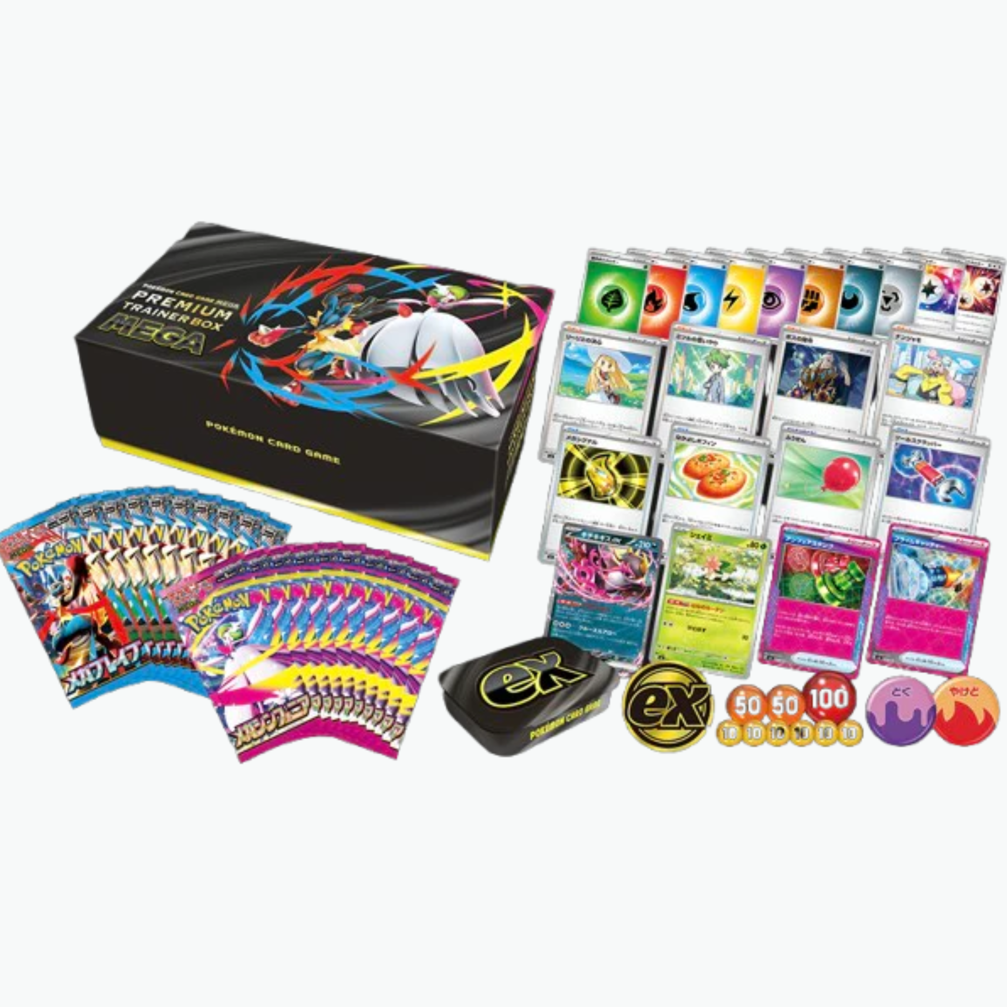 Premium Trainer Box Méga-Évolution japonais, vue de détail