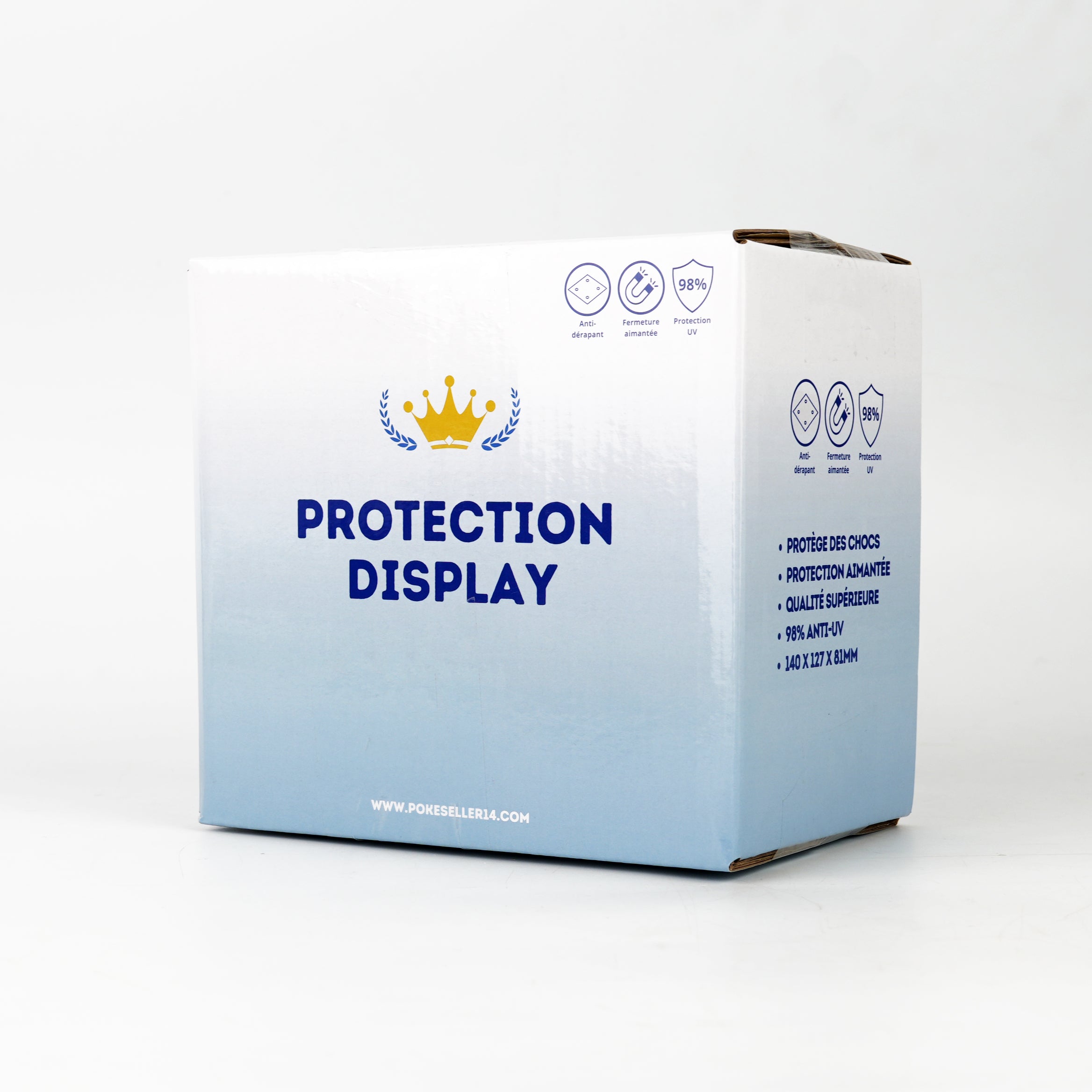 Protection acrylique pour display Pokémon, vue de détail